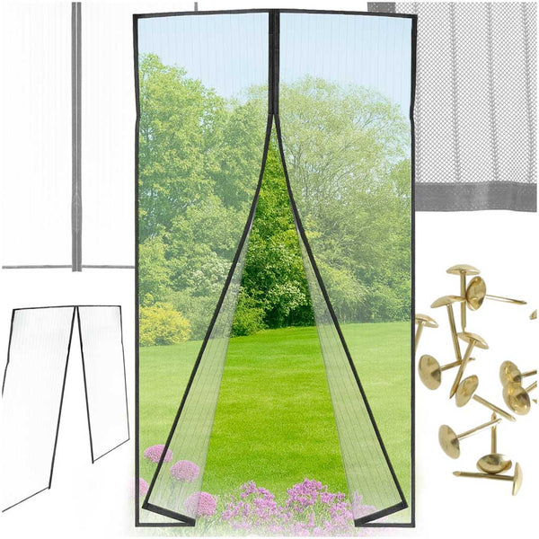 Magnetinis tinklelis nuo uodų LUARO durims, 110×210 cm, tvirti magnetai N120