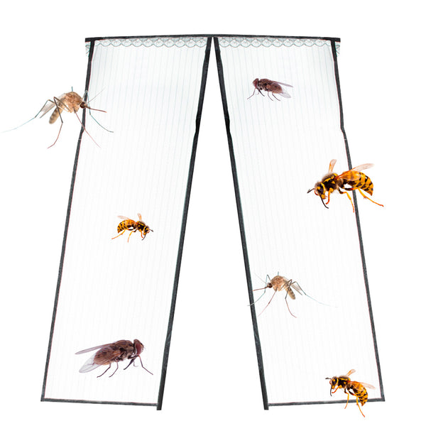 Magnetinis tinklelis nuo uodų durims 110×220 cm, juodas N34