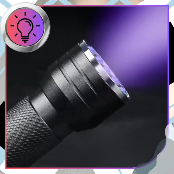 Mini UV žibintuvėlis juodas aliuminis 21 LED Z1