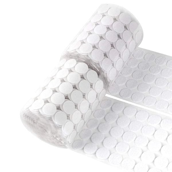 Lipnūs Velcro taškeliai balti 20 mm, 600 vnt. B13