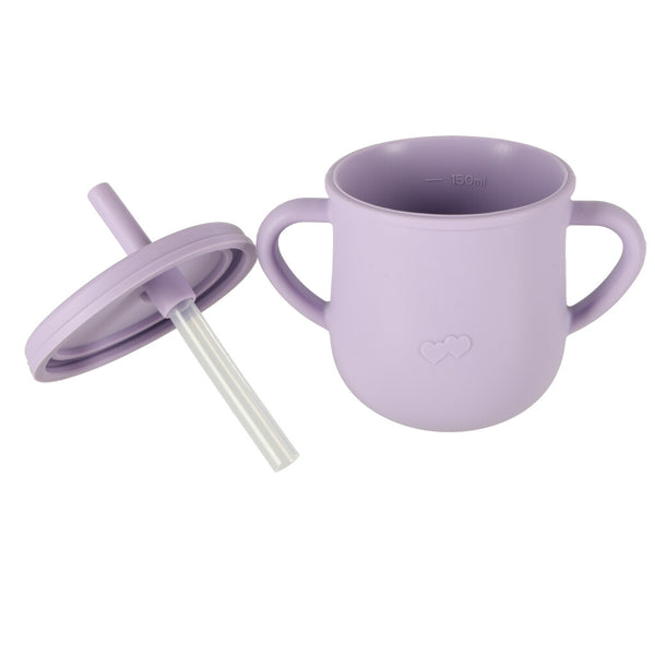 Silikoninių indų rinkinys kūdikiams „Krabas“, 9 dalys, violetinis N38