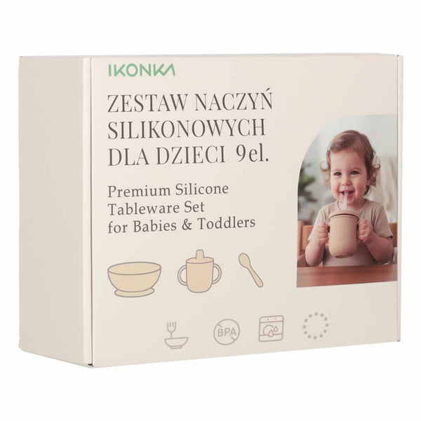 Silikoninių indų rinkinys kūdikiams „Krabas“, 9 dalys, violetinis N38