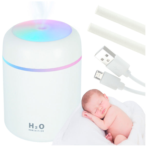 Mini USB oro drėkintuvas su RGB apšvietimu, 2 režimai M8