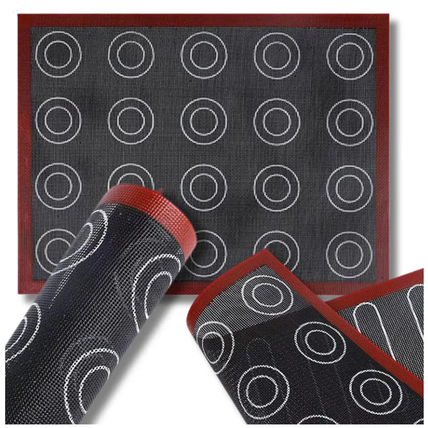 Dvipusis perforuotas silikoninis kepimo kilimėlis 40x30 cm H143
