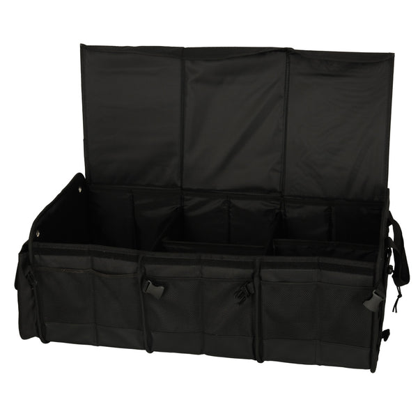 Automobilio bagažinės organizatorius su šaldymu, 3 skyriai, XXL termo krepšys 37×75×32 cm M67
