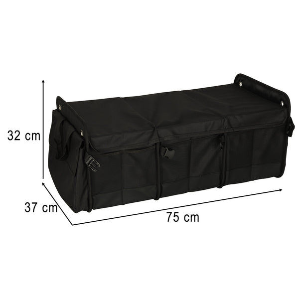 Automobilio bagažinės organizatorius su šaldymu, 3 skyriai, XXL termo krepšys 37×75×32 cm M67