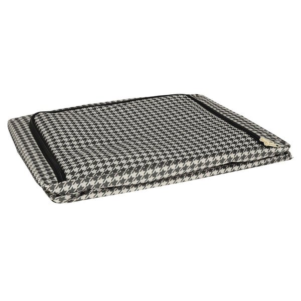 Spintos organizatorius patalynei ir drabužiams su rėmu, baltas/juodas, 100 l N97