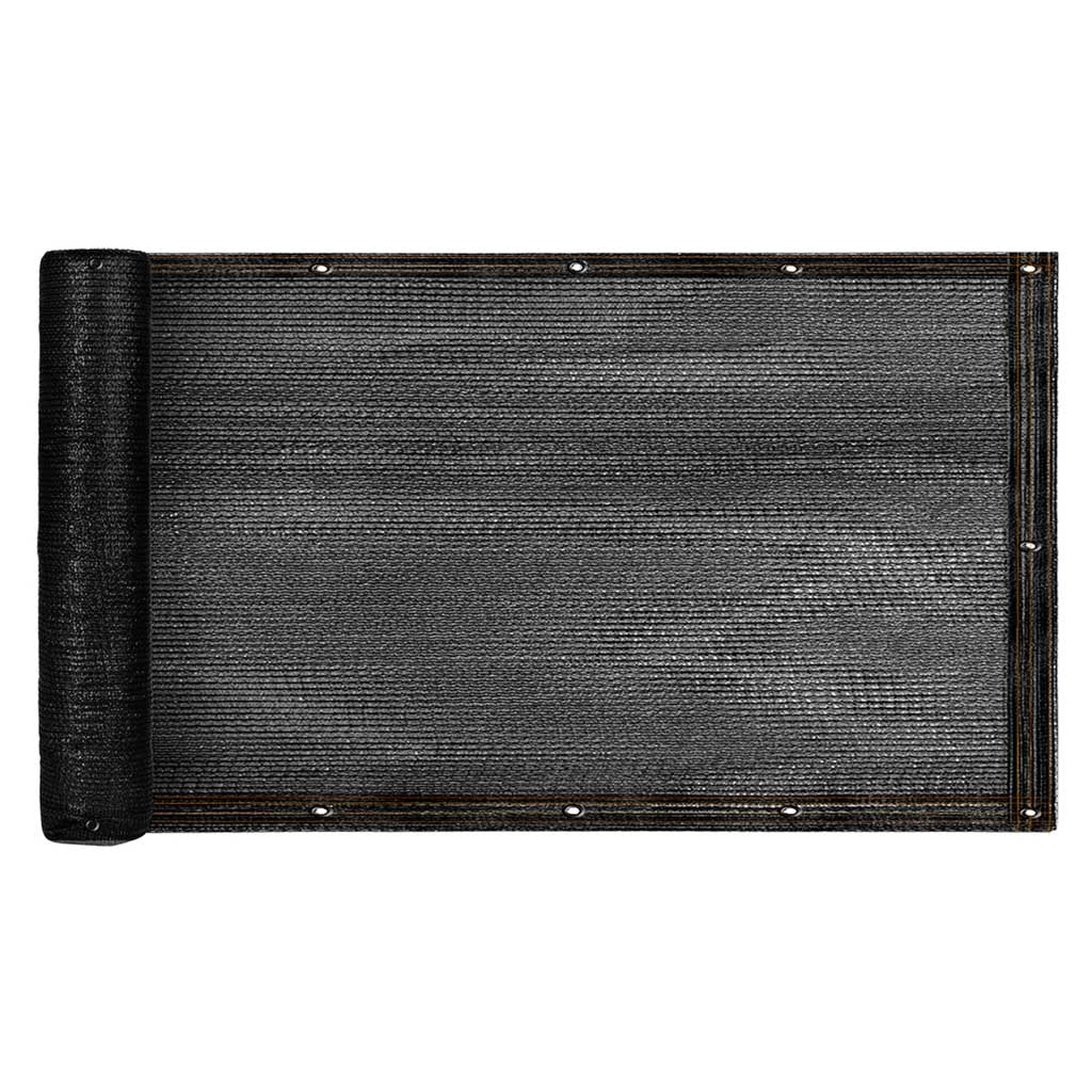 Balkono uždanga LUARO – maskuojantis šešėliavimo tinklas 150 g/m² 105×700 cm, UV + tvirtinimo dirželiai I17