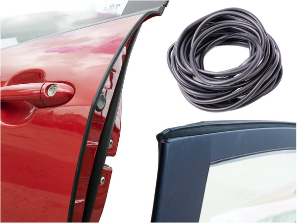 Automobilio durų krašto apsauginė sandarinimo juosta, 10 m, juoda M53