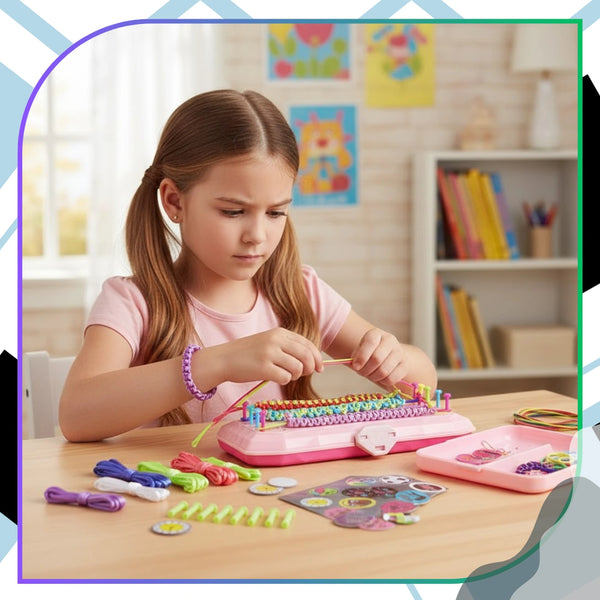 DIY apyrankių gamybos rinkinys vaikams, rožinis M82