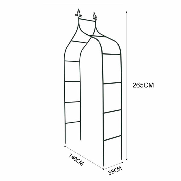 Sodo pergolė LUARO metalinė arka su grotelėmis rožėms ir vijokliniams augalams 265 cm I23