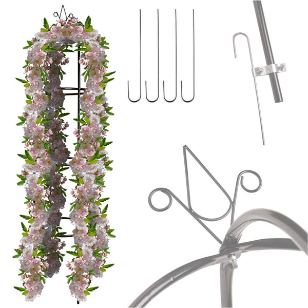 Sodo pergolė LUARO – metalinė kolona rožėms ir vijokliniams augalams, 195 cm I16