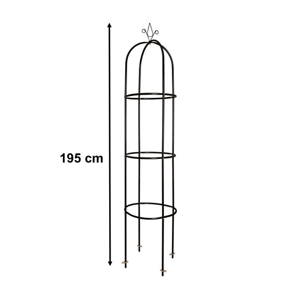 Sodo pergolė LUARO – metalinė kolona rožėms ir vijokliniams augalams, 195 cm I16