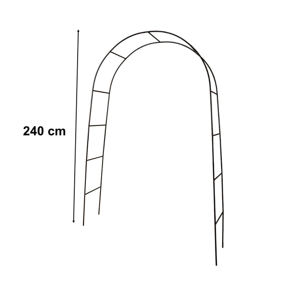 Sodo pergolė LUARO arka vijokliniams augalams (rožėms, gėlėms, gebenėms), metalinė 240 × 140 cm I12