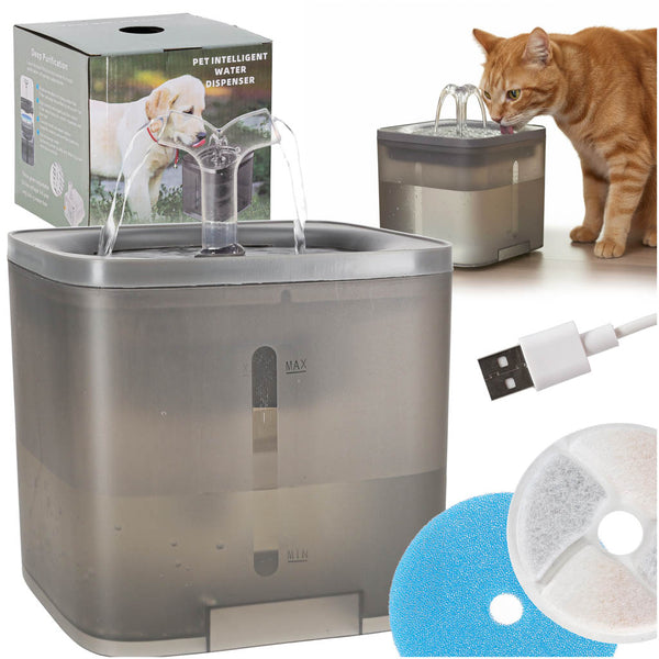 Automatinė gertuvė-fontanas šunims ir katėms, USB, 2 l, su valymo filtru M41