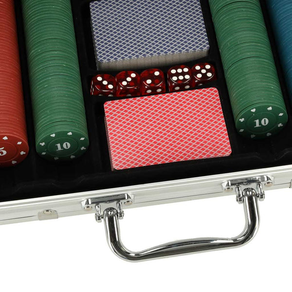 Pokerio rinkinys lagaminas – 500 žetonų, 2 kortų kaladės M1