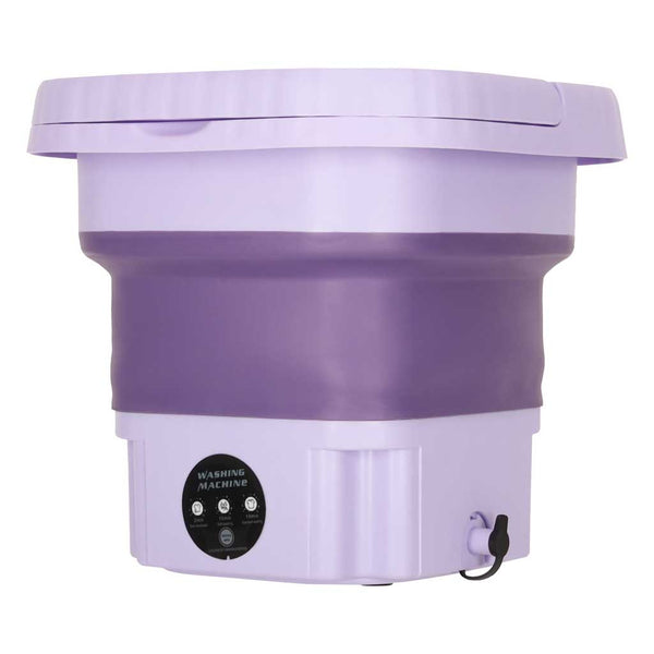 Mini nešiojama sulankstoma automatinė turistinė skalbyklė 8 l, violetinė