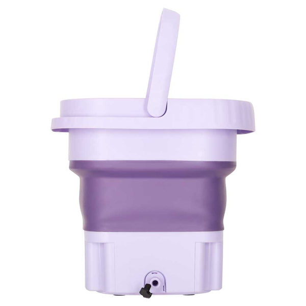 Mini nešiojama sulankstoma automatinė turistinė skalbyklė 8 l, violetinė