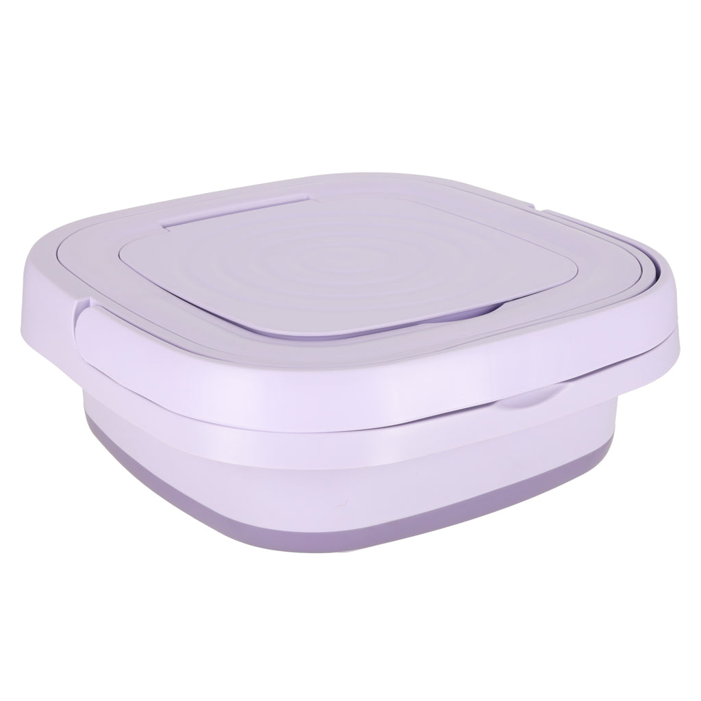Automatinė turistinė mini sulenkstoma nešiojama skalbyklė 8 l, violetinė N49
