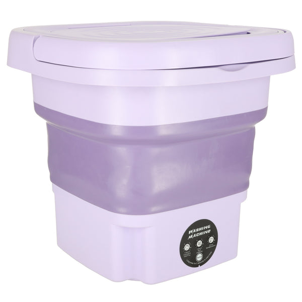 Automatinė turistinė mini sulenkstoma nešiojama skalbyklė 8 l, violetinė N49