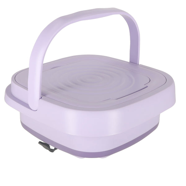 Automatinė turistinė mini sulenkstoma nešiojama skalbyklė 8 l, violetinė N49