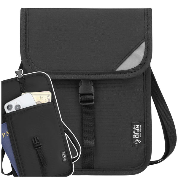 Kelioninė dokumentų dėklas RFID, juodas E61