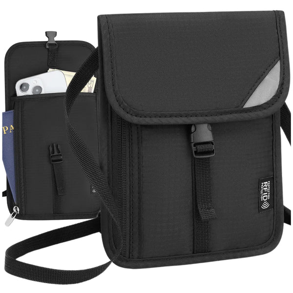 Kelioninė dokumentų dėklas RFID, juodas E61