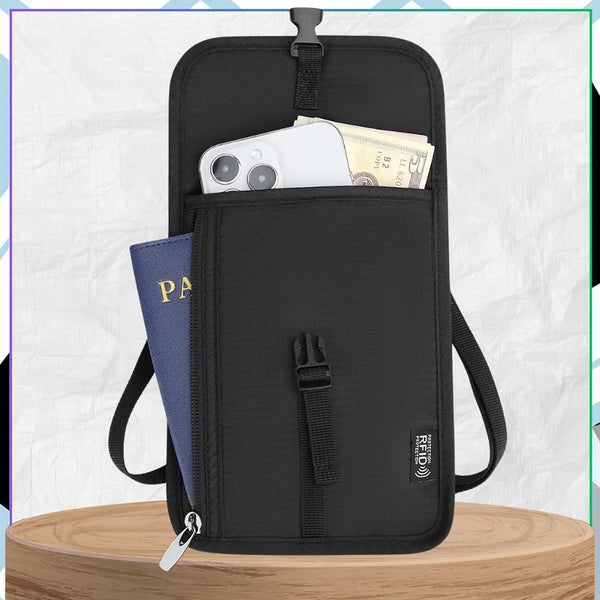 Kelioninė dokumentų dėklas RFID, juodas E61