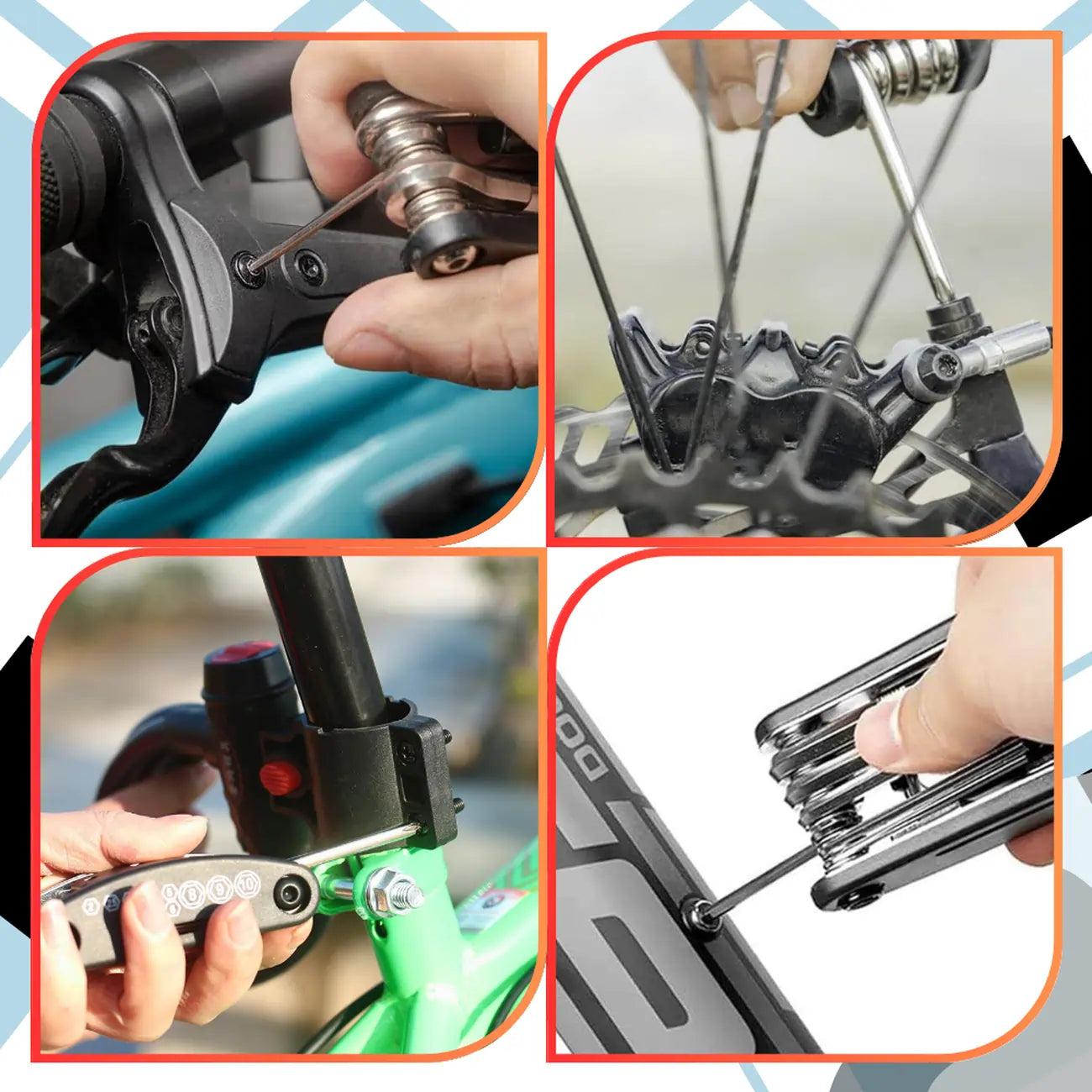 Dviračio remonto rinkinys su 16in1 multitool D54