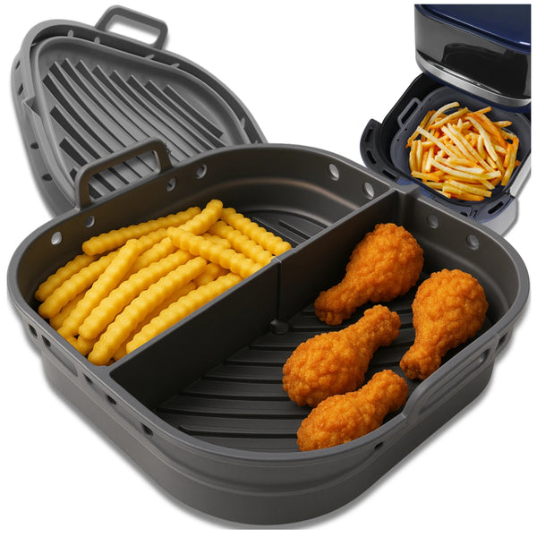 Pilkas silikoninis įdėklas Air Fryer su skirtuku H151