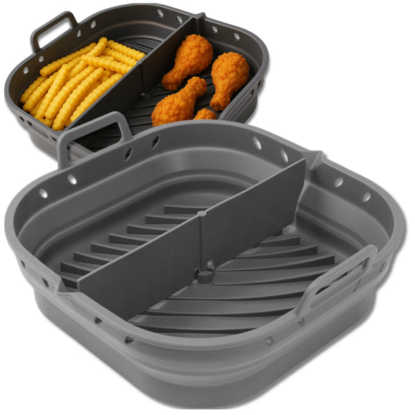 Pilkas silikoninis įdėklas Air Fryer su skirtuku H151