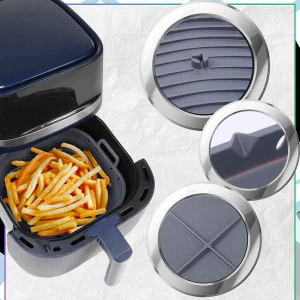 Pilkas silikoninis įdėklas Air Fryer su skirtuku H151