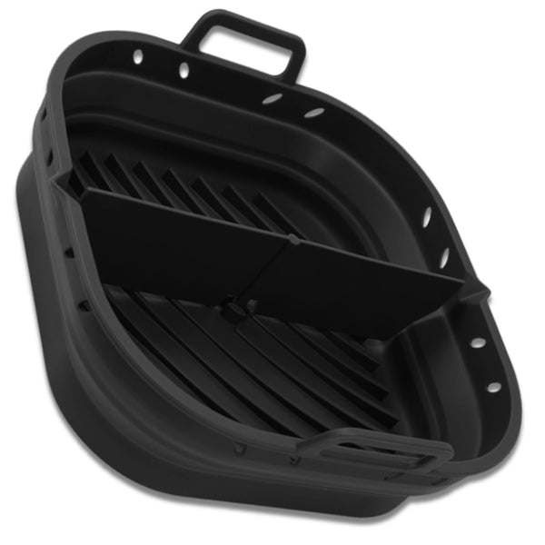 Silikoninis Air Fryer įdėklas juodas su separatoriumi H152