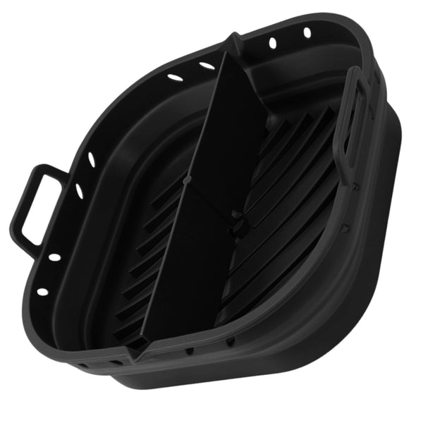 Silikoninis Air Fryer įdėklas juodas su separatoriumi H152