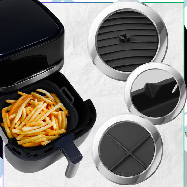 Silikoninis Air Fryer įdėklas juodas su separatoriumi H152