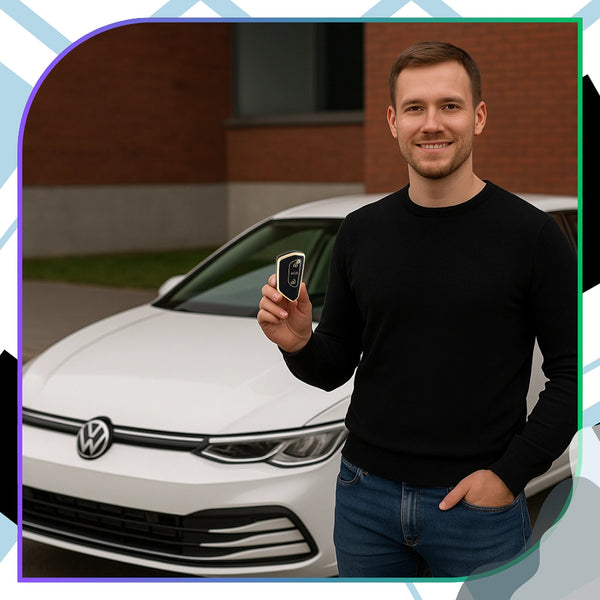 Silikoninis raktelio dėklas juodai auksinis VW/Toyota A131