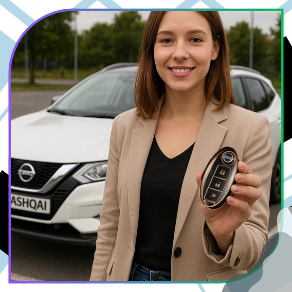 Silikoninis raktelio dėklas juodai auksinis Nissan A129