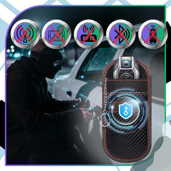 RFID Faradėjaus dėklas rakteliui, juodas, 2 vnt. A142