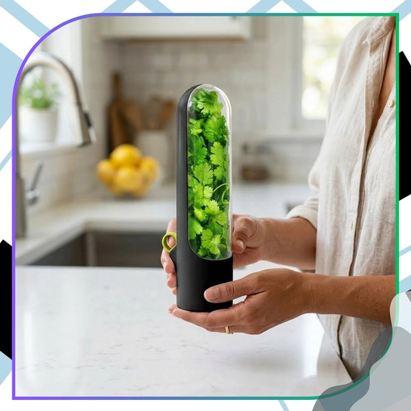 Žolelių laikymo indas Herb Saver, juodas, 2 vnt. E118
