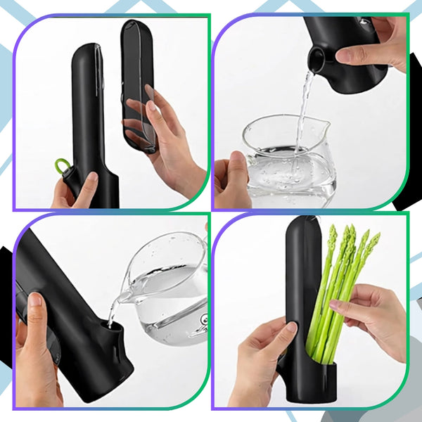 Žolelių laikymo indas Herb Saver, juodas, 2 vnt. E118