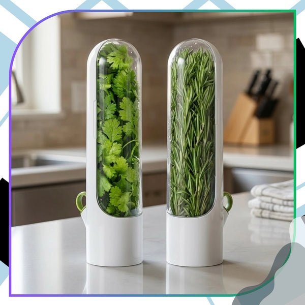 Žolelių laikymo indas Herb Saver, baltas, 2 vnt. E117