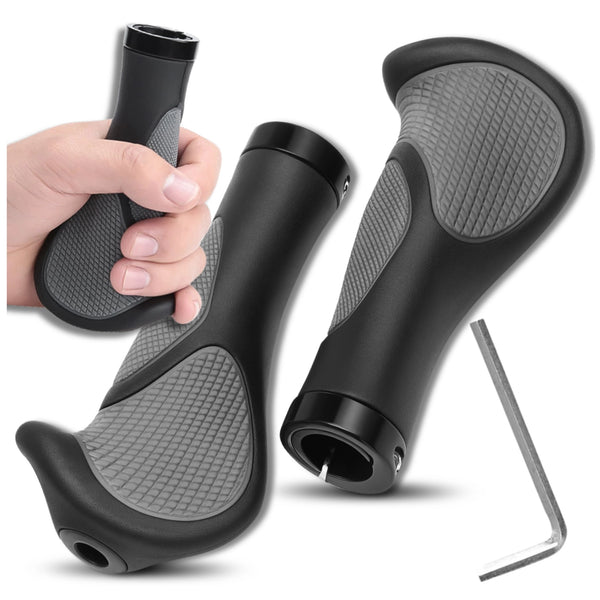 Ergonominės vairo rankenėlės pilkai juodos 22 mm D59