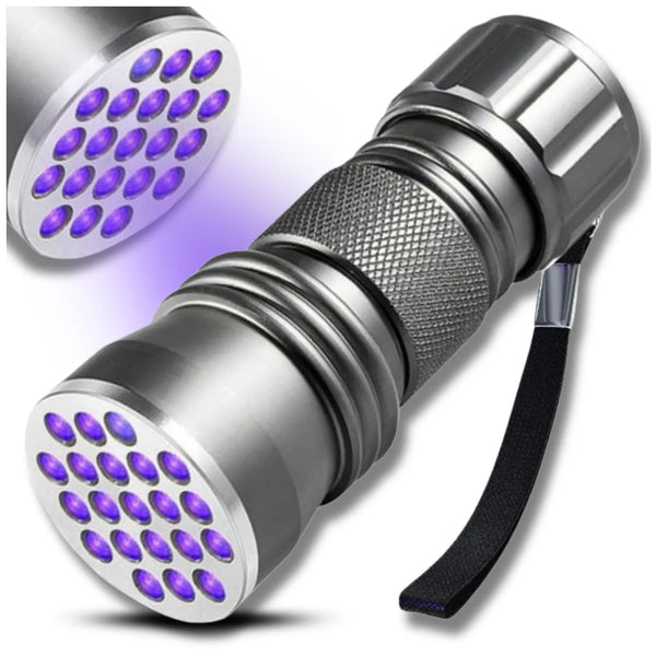 Mini UV LED žibintuvėlis, sidabrinis, aliuminis Z5