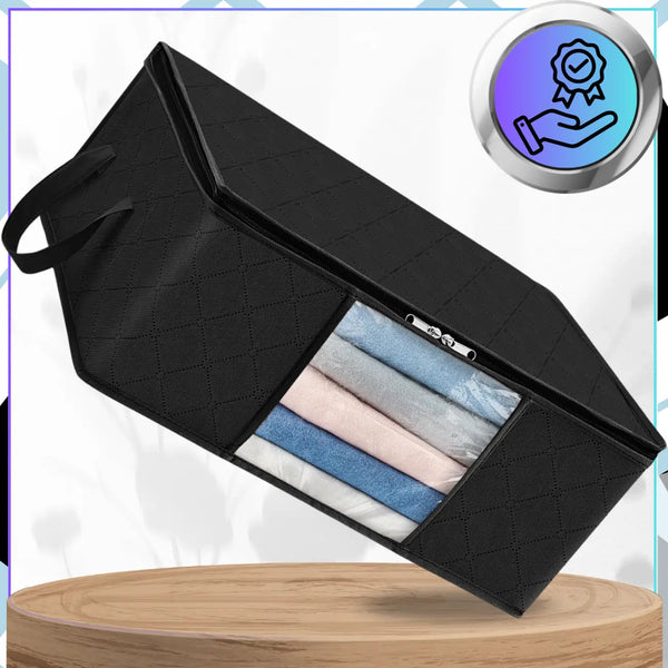 3 vnt. juodi laikymo organizatoriai 55×35×32 cm P48