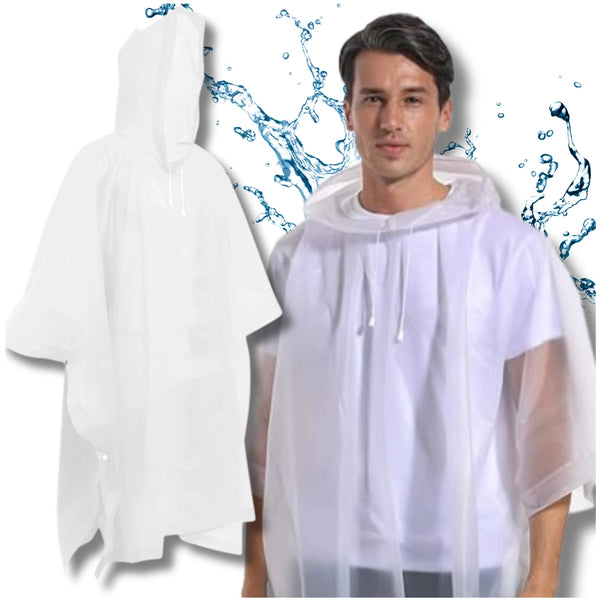 Baltas vandeniui atsparus lietpaltis unisex