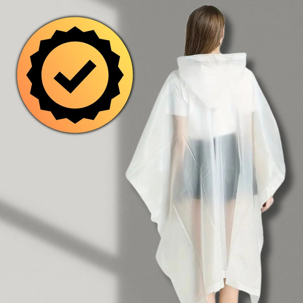 Baltas vandeniui atsparus lietpaltis unisex