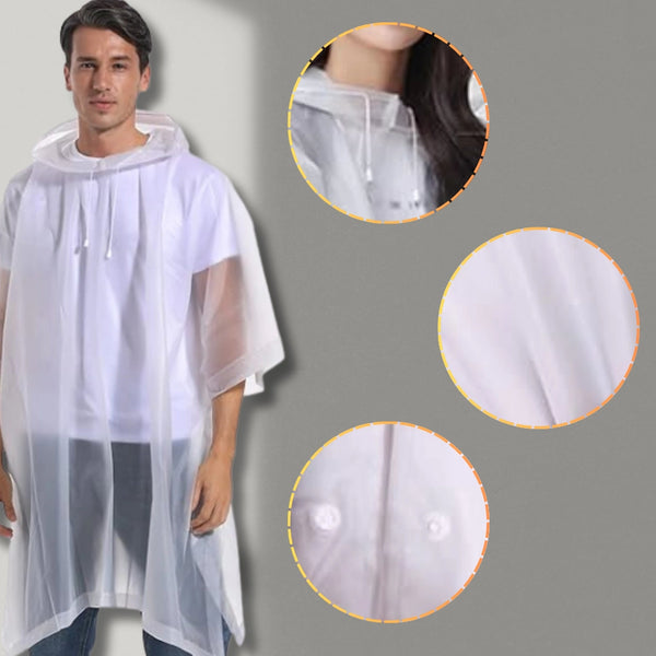 Baltas vandeniui atsparus lietpaltis unisex