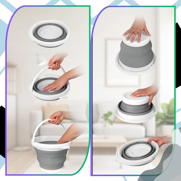 Sulankstomas PVC kibiras 10 l, kompaktiškas DH107