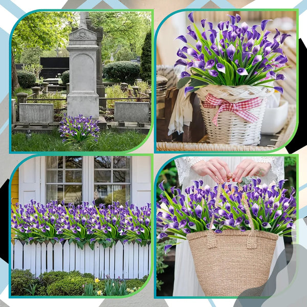 Dirbtinės violetinės lelijos, 5 vnt., 38 cm N59