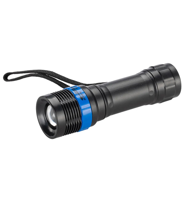 Taktinis LED žibintuvėlis juodas su ZOOM, 2 vnt. Z4